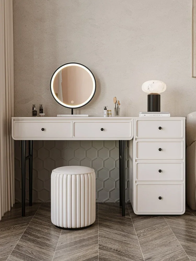 Solid wood advanced sense dressing table contains one bedroom, net red, modern, simple, new telescopic dressing table