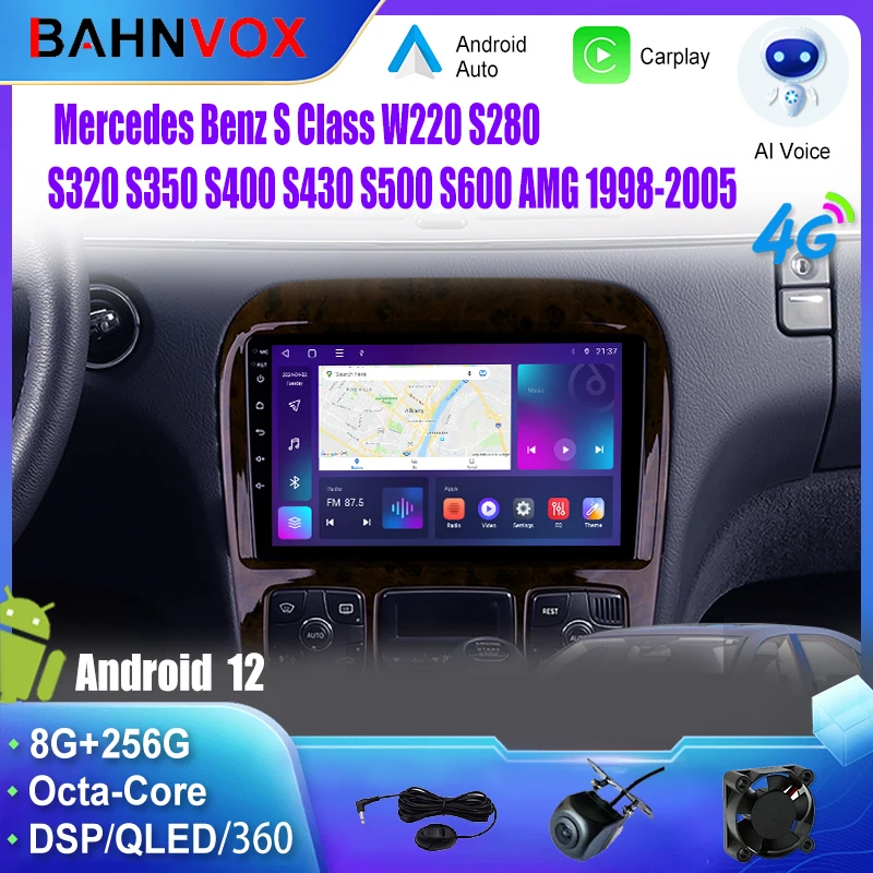 

9 "Android 11.0 автомобильный радиоприемник для Mercedes Benz S Class W220 S280 S320 S350 стерео мультимедийный плеер GPS-навигация экран