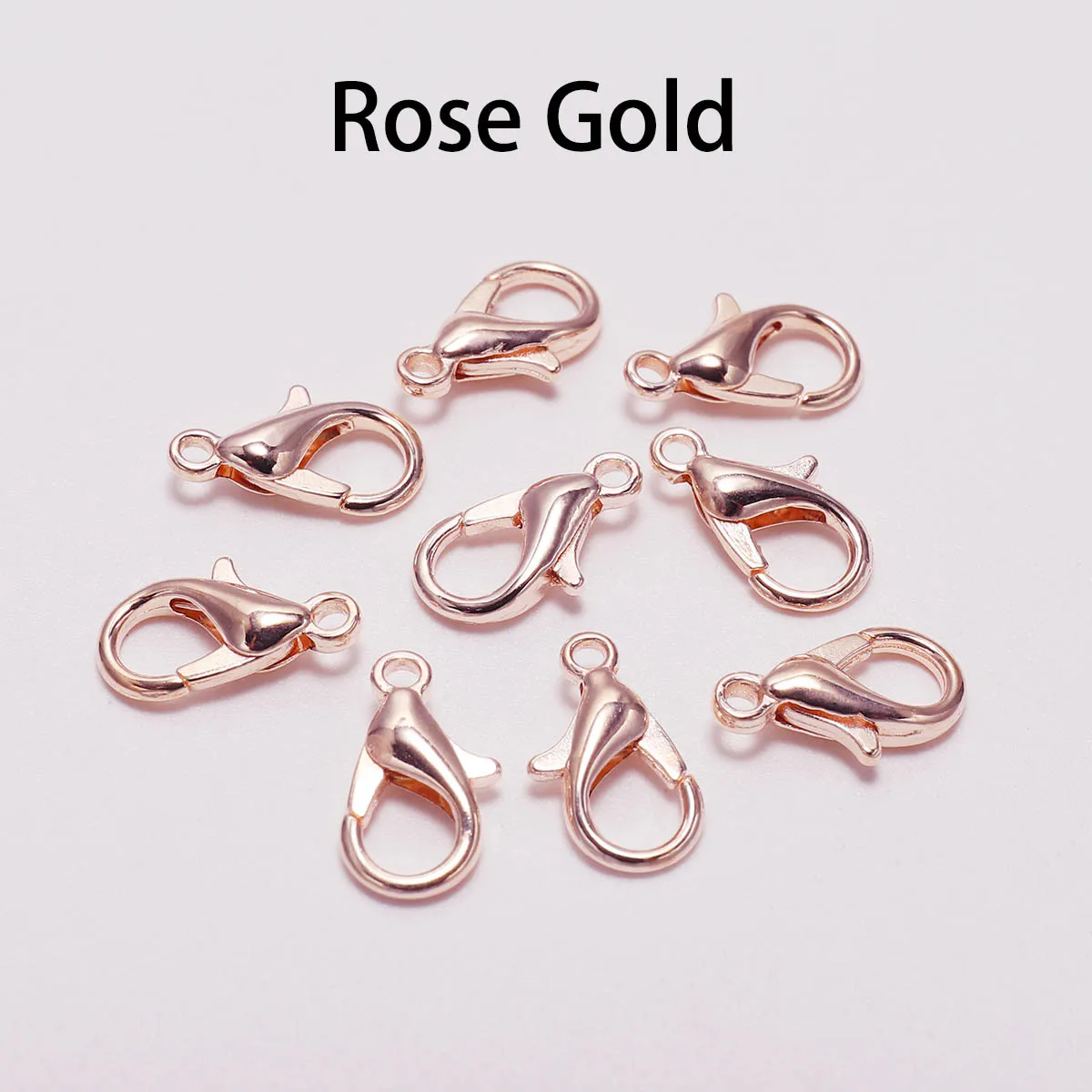 100pcs Lobster Clasps for Bracelets Necklaces DIY Hooks Chain Closure Accessories for Jewelry Making Findings Wholesale