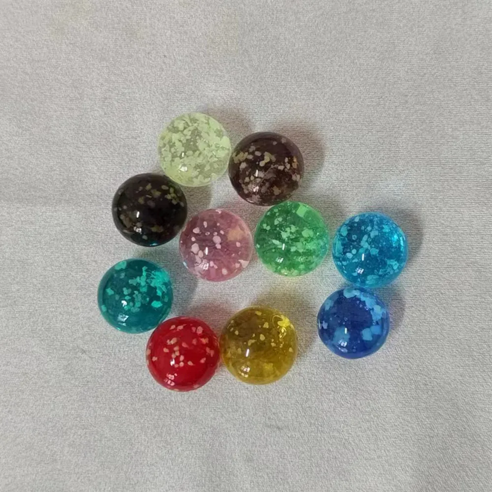 Diameter 16mm, 10 pieces, non-porous, luminous glass beads, fish tank glass ball decoration, colored transparent crystal beads