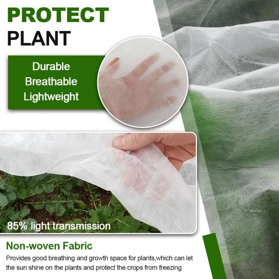 7 x 17 FT Plant Covers for Outdoor Use 1.2oz yd Frost Protection Blankets for Winter Tree Shielding Heat and Frost Resistance G