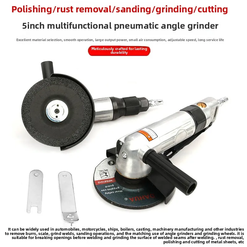 4inch 5inch Pneumatic Angle Grinder, Air-Powered Grinding Machine, Polishing Machine, Grinding Machine, Air Grinder Tool