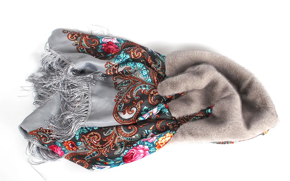Faux Nerz Pelz Kapuze Hut für Frauen Winter Warm Luxus Full Pelt Faux Nerz Pelz Schal Hut Stilvolle Modische Weibliche Outdoor Headsca – Detail 18