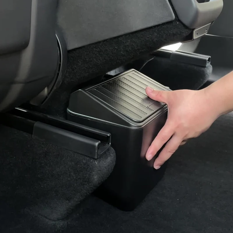 

Car Rear Trash Can Cover Press Open Design Bin Storage Box Organizer Accessorie