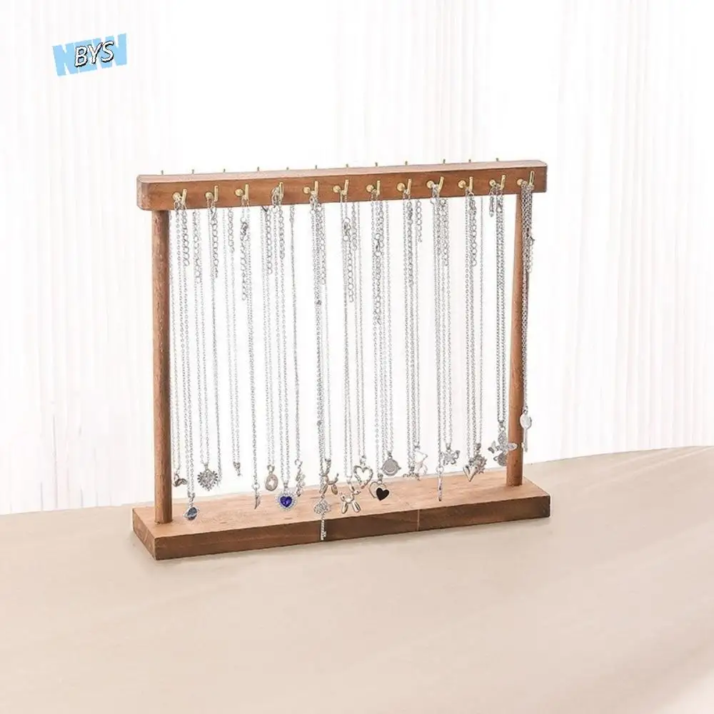 

Wooden Jewelry Organizer Necklace Holder Exquisite Design Jewelry Display Stand Support Stand Storage Rack Necklace Hanging Rack