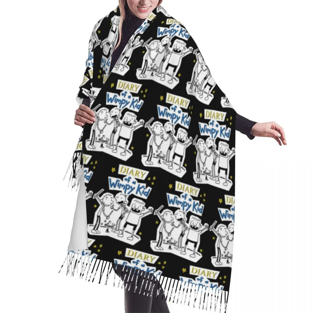 

Дневник слаба, детский групповой шарф, шарфы с кисточками, женские мягкие теплые шали и накидки, длинная осенне-зимняя шаль