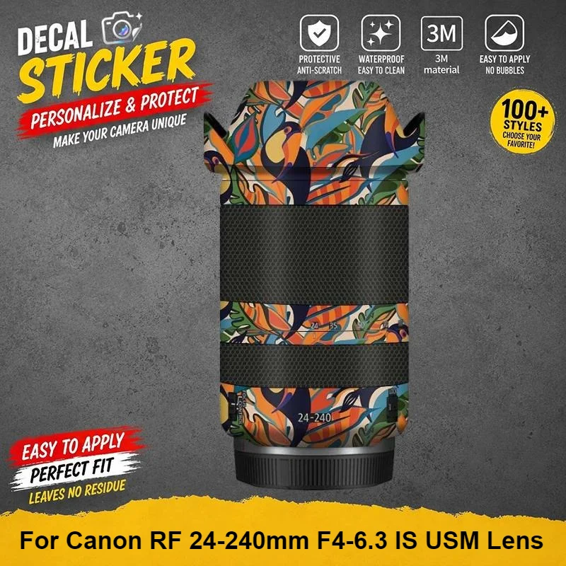 キヤノン-rf-24-240mm-f4-63-is-usm-レンズスキンステッカービニール保護ラップ-rf24-240f4-アンチスクラッチプレミアムパーソナライズデカール