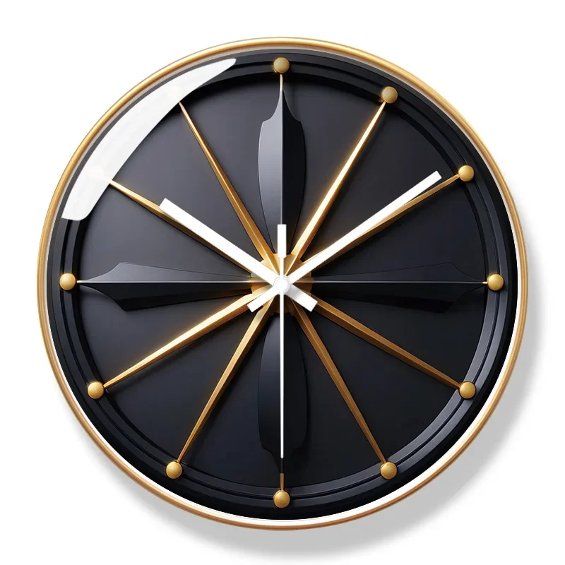 2025 New 12/14Inch Fashion Luxury Wall Clock Art Silent Decorate Wall Clocks For Living Room Household Simple Quartz Clock