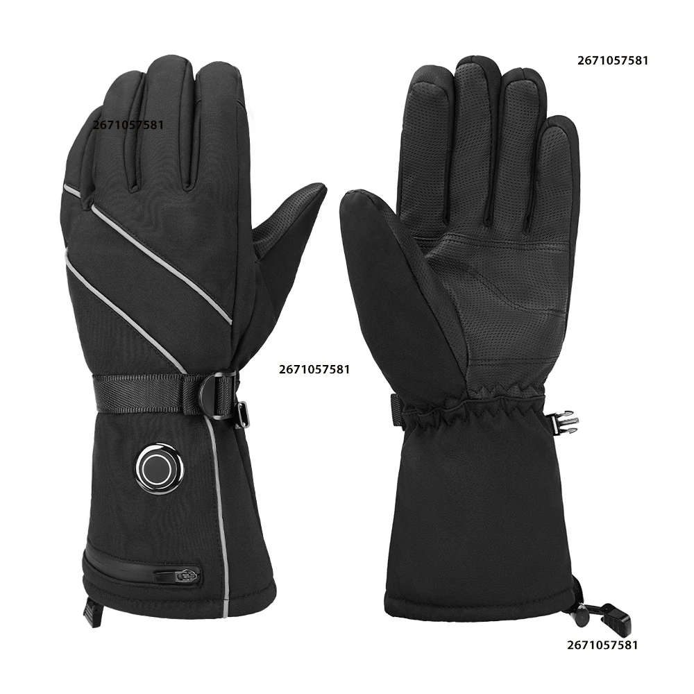 

Перчатки с подогревом и аккумулятором 5000 мАч, зимние уличные перчатки с подогревом, теплые водонепроницаемые перезаряжаемые термоперчатки с подогревом для катания на лыжах