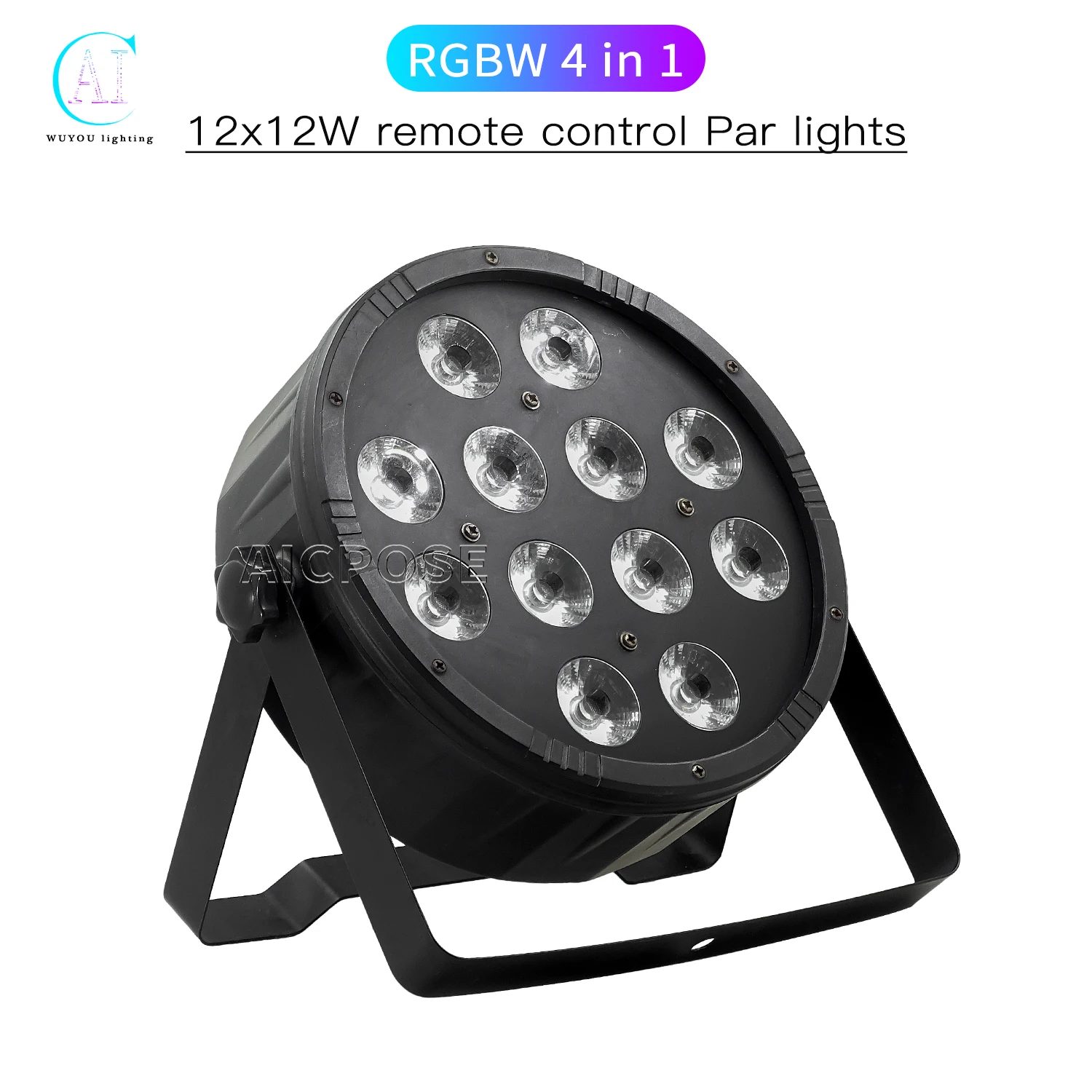 

LED Par Light RGBW Four in One Remote Control 12x12W Dancing Table Light DMA Control Background Dye DJ Disco Party Wedding Stage