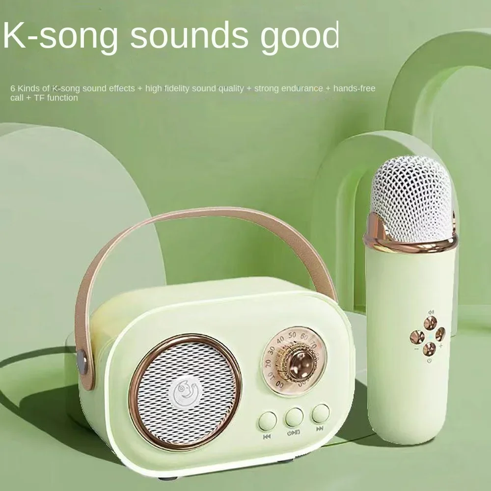 Karaoke Bluetooth speaker with microphone microphone Karaoke portable mini with hand gift small speaker for children