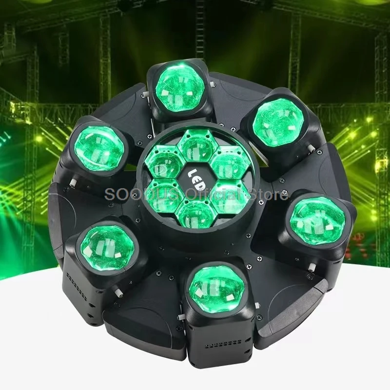 movendo a cabeca beam strobe light bee eye dmx stage light rgbw beam rotating disco party bar girando 6x40w 01