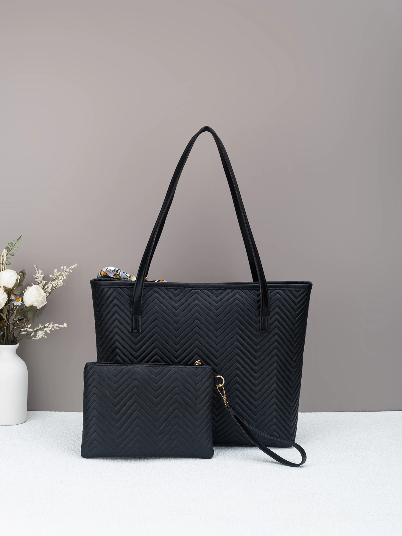 Neue stilvolle und vielseitige Damen-Umhängetasche, einfache und elegante Tragetasche mit großem Fassungsvermögen zum Pendeln – Detail 3