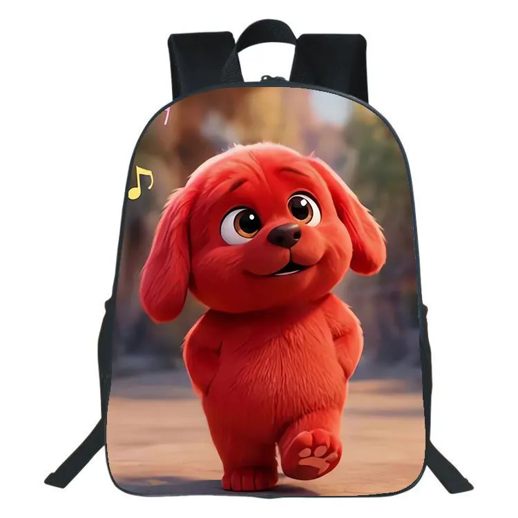 Internet celebrity big red dog clifford printed backpack cartoon red small dog large capacity elementary school backpack - view 4