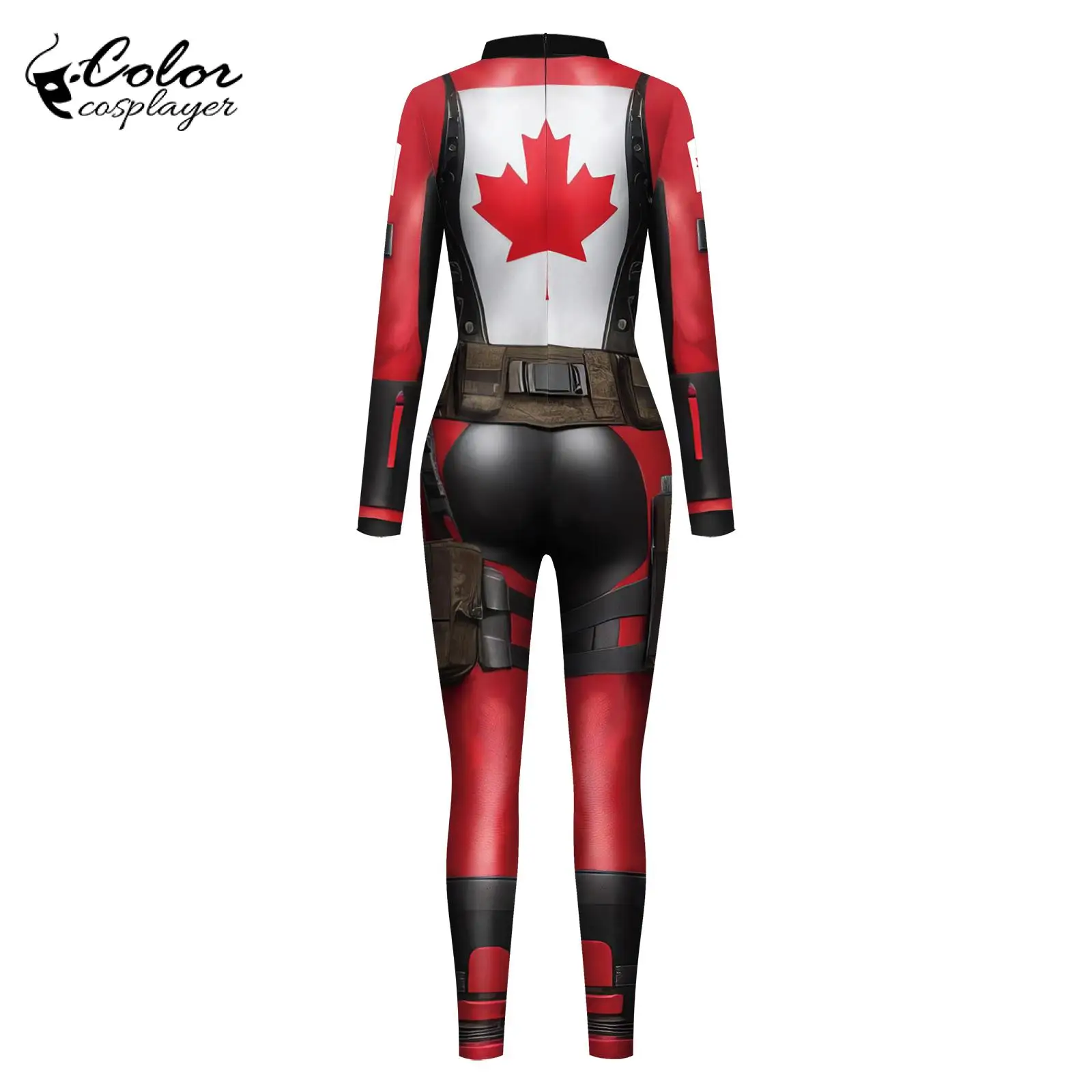 Farbe Cosplayer Frauen Overall Held Fahrer Cosplay Kostüm Halloween Outfit Festival Bodysuit 3D-Druck Skinny Zentai Anzug