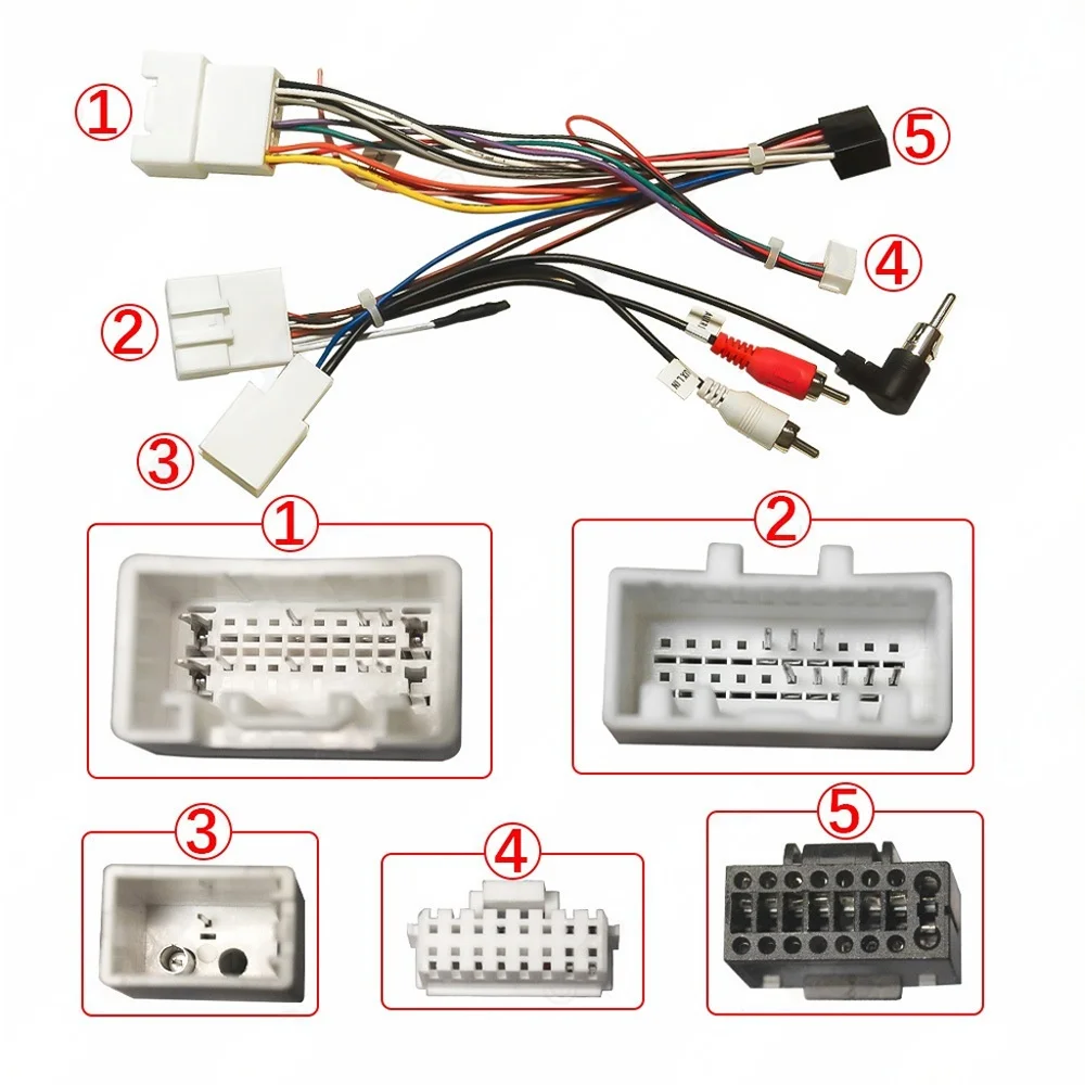 Quadlock Wiring Harness CAN Bus Decoder Plug to Quad Lock Car Android Cable Adapter for Toyota Prado 2003-2009 Pruis