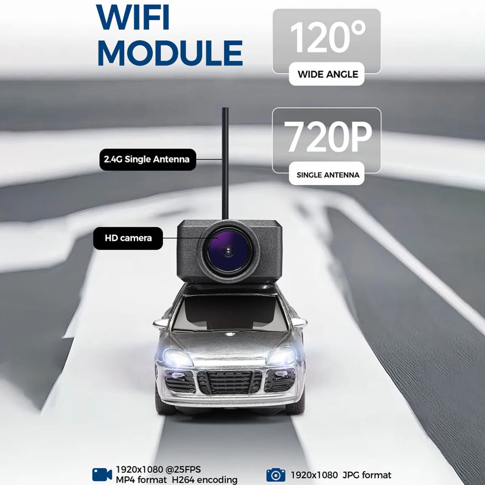 سيارة كاميرا RC صغيرة بمقياس 1:64، لعبة سيارة يتم التحكم فيها عن بعد 2.4G مع كاميرا مغناطيسية عالية الدقة، أضواء LED، لعبة ممتعة للأطفال والكبار