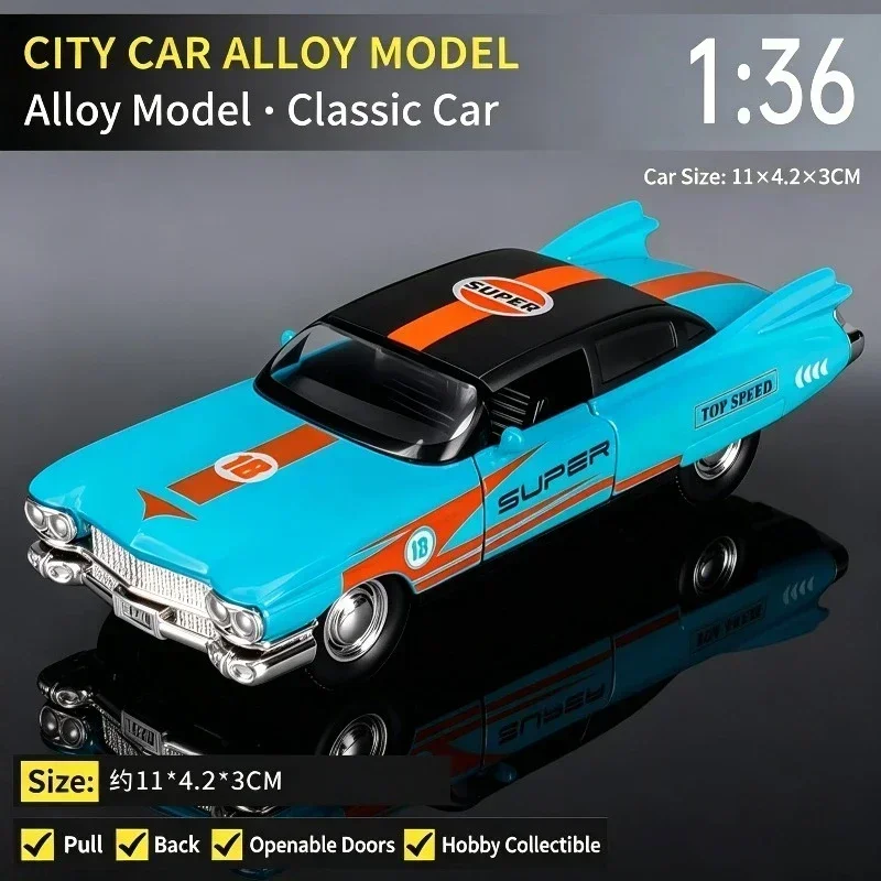 2026New 1:36 Classic Vintage Sedan Alloy Car Model, Diecast Pull Back Replica, Openable Doors & Timeless Retro Details, Old Car view 4