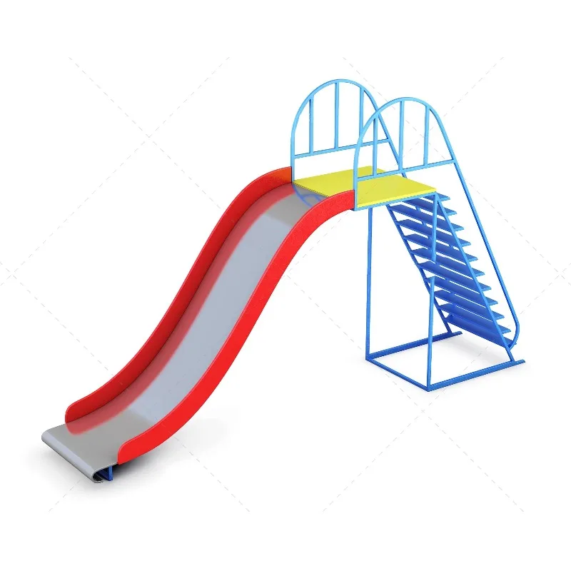 

Stainless steel slide custom simple playground equipment climbing slide iron frame climbing stairs JMQ-713