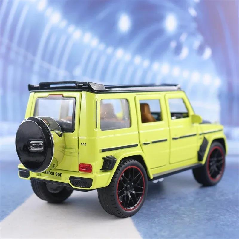 1:24 Mercedes-Benz G63 Off-Road Auto Simulatie Diecast Metalen Legering Model Auto Geluid Licht Pull Back Collectie Kids Speelgoed Cadeau X59