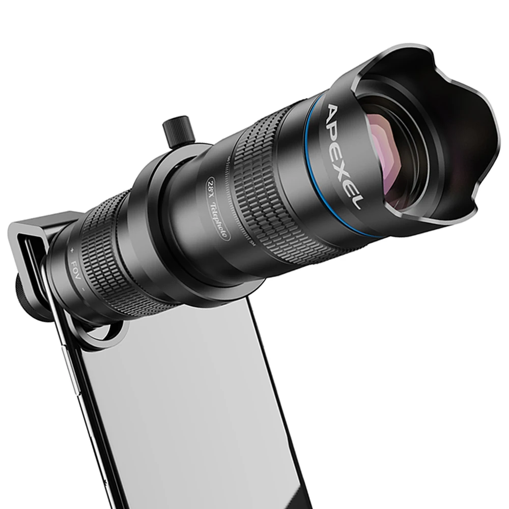 Factory price  HD  Light 28X Zoom Telephoto Lens  JS28X Phone Camera Lens  Glass  photography for Mobile Phone