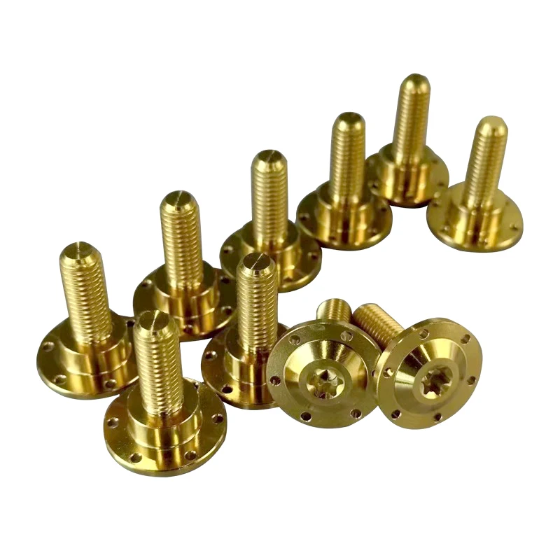 

Titanium alloy fixing screws for enlarged five-hole brake discs