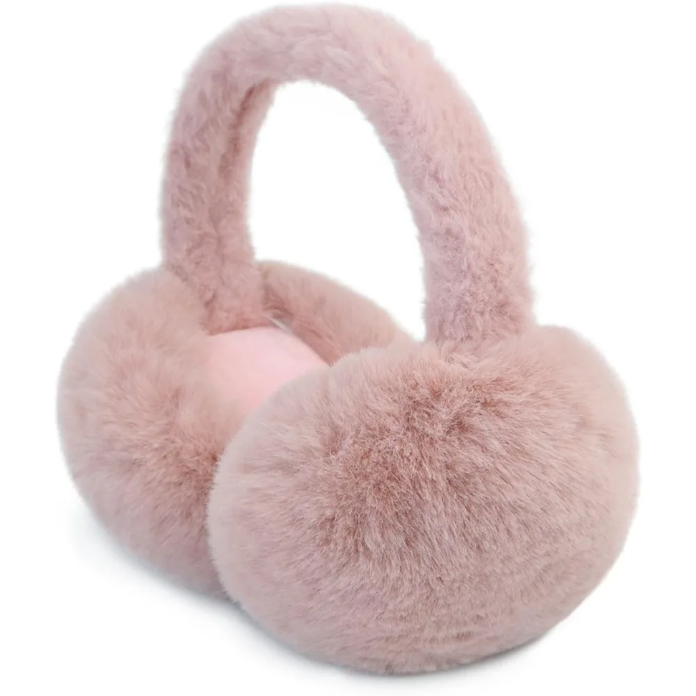 

Складные наушники для женщин, пушистые наушники для холодной погоды, зимняя теплая повязка на голову, милые гетры с напуском