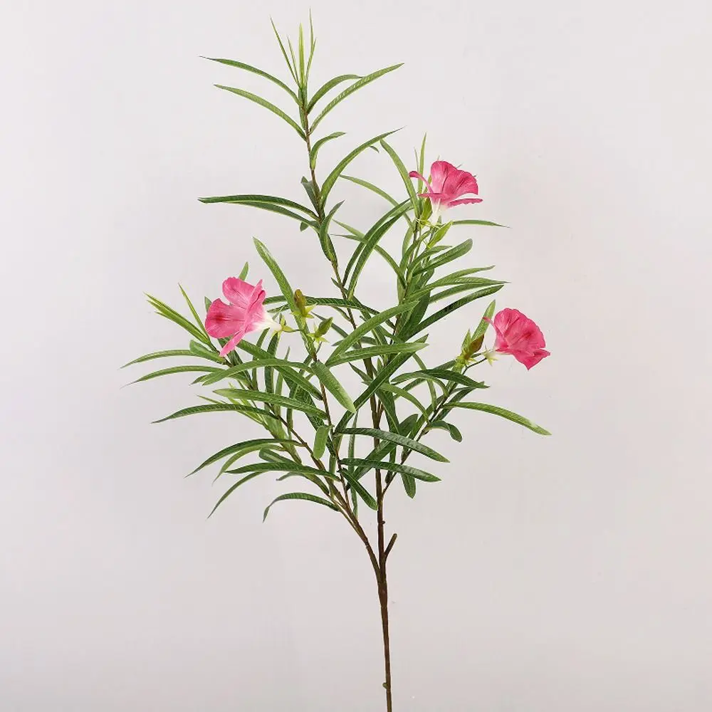 100cm Artificial Morning Glory Branches Beautiful Real Touch Simulation Oleander Flowers Elegant Handmade Fake Flower