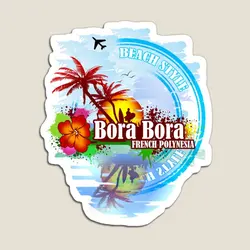 Bora Bora Polynesia  Magnet for Fridge Organizer Baby Decor Holder Refrigerator Stickers Toy  Colorful Magnetic Children Kids