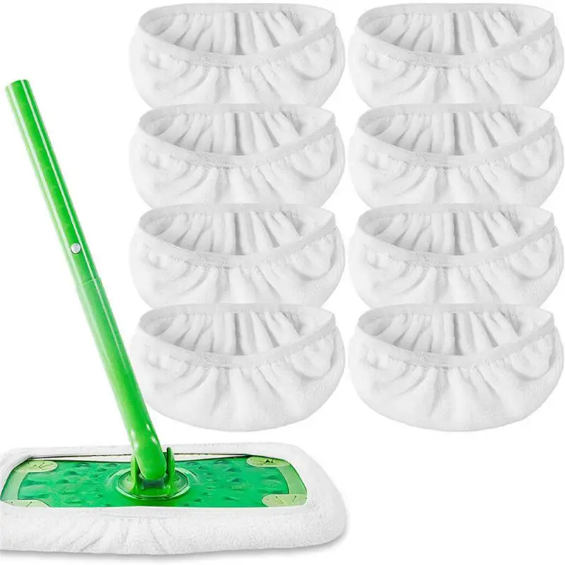 Microfiber Mop Cloth, Scouring Pad, Reusable Mop Board, Swiffer Flat Mops, Cleaning Home Accessories, 25x11.5cm