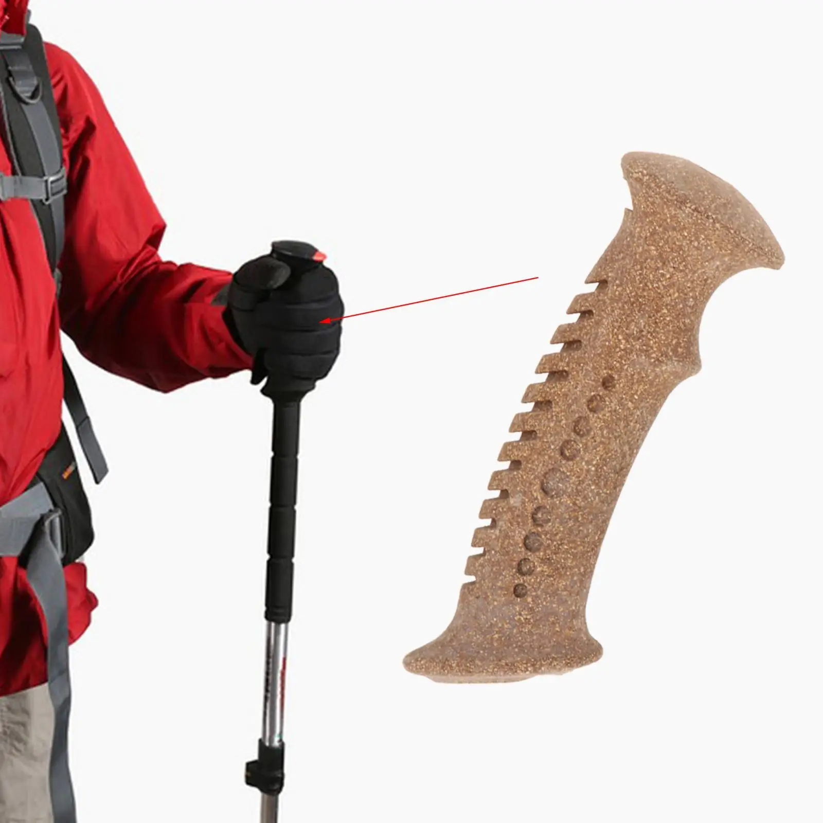 Manijas para bastones de senderismo, accesorios adaptadores para caña de senderismo, varillas para caminar, manillares para bicicleta, caminar, esquiar, acampar al aire libre