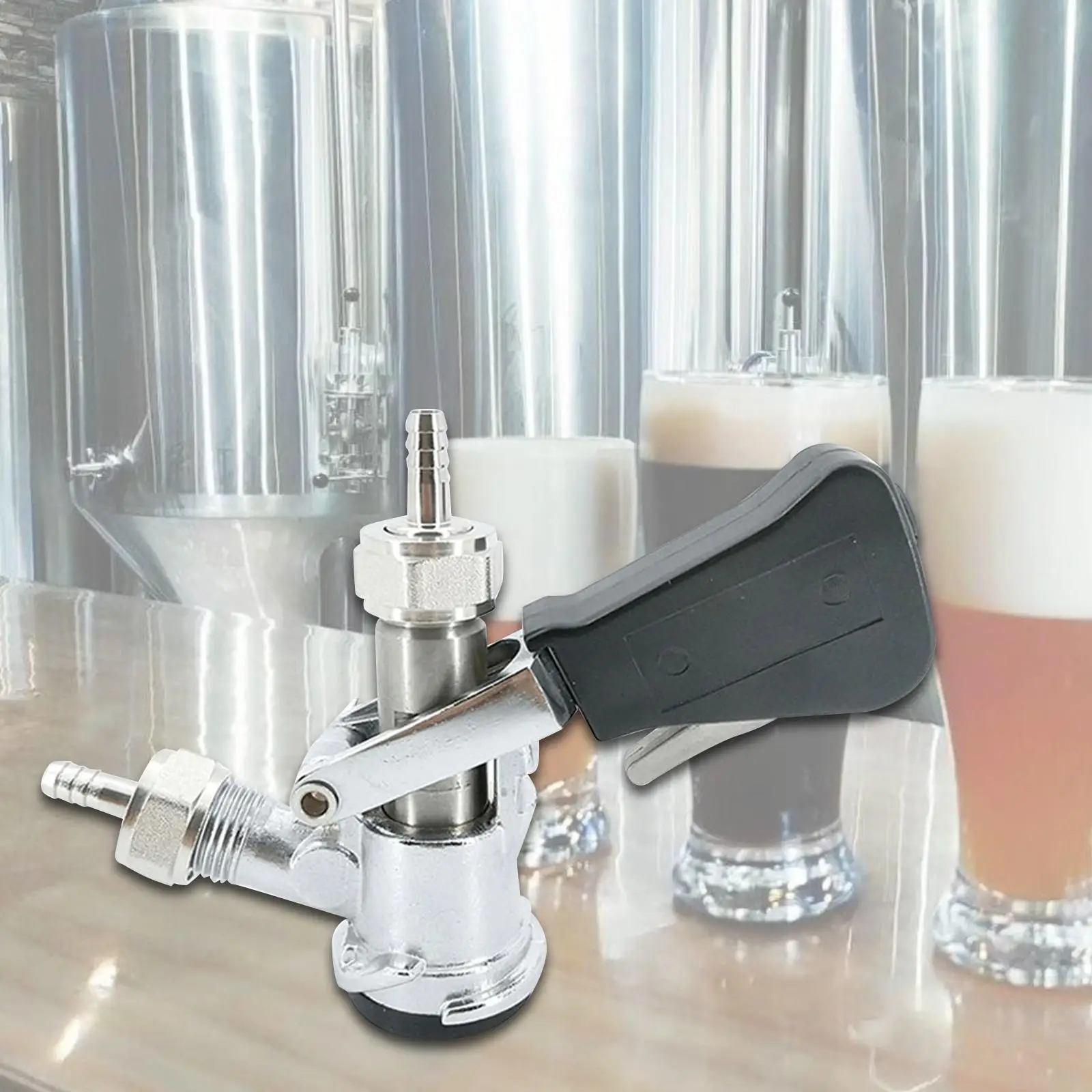 

Keg Coupler Fitting Bar Home Beer Making Device Restaurant G5/8 Barb Ergonomic Handle Connect Equipment D System Keg Tap Coupler