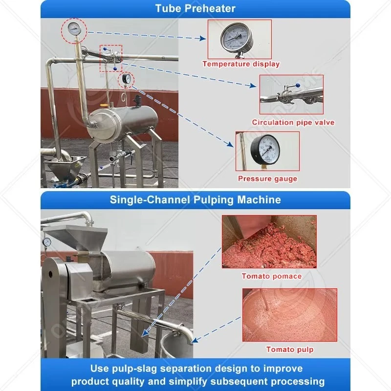 Tomato Ketchup Paste Full Production Line Canned Sauce Processing Machine Commercial Sale Support Custom