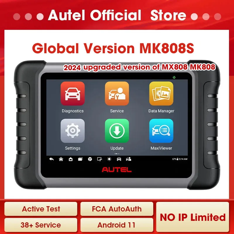 Autel MaxiCOM MK808S herramientas de diagnóstico obd2 diagnostico coche español 2024 diagnostico de automóvil escaner diagnóstico de coches Buques globales