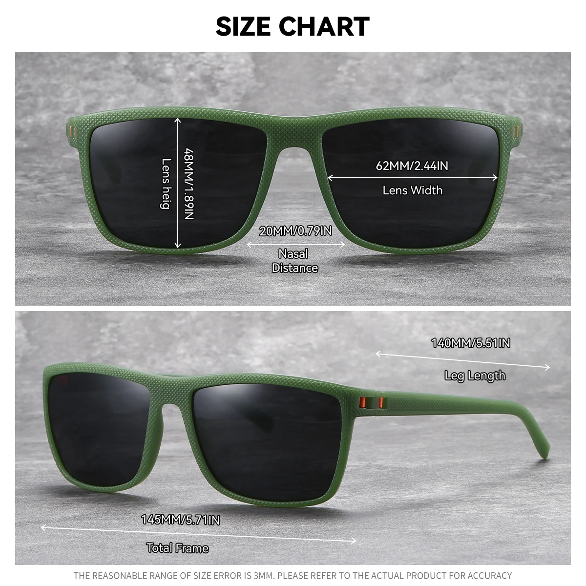 نظارات شمسية مستقطبة للنساء من SUPKLEY بإطار مربع من مادة الكمبيوتر خفيفة الوزن وخفيفة الوزن للرجال هدية للعطلات وصيد الأسماك والقيادة