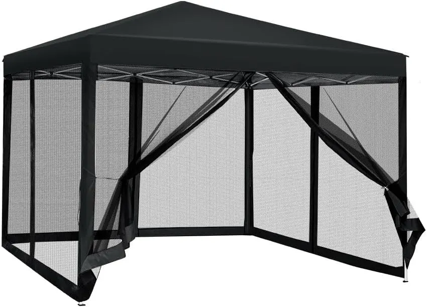 سرادق الأبيض أكشاك، خيمة تخييم منبثقة قابلة للطي شرفات المراقبة حديقة في الهواء الطلق حفل زفاف المظلة فناء مرآب، مقاومة للماء