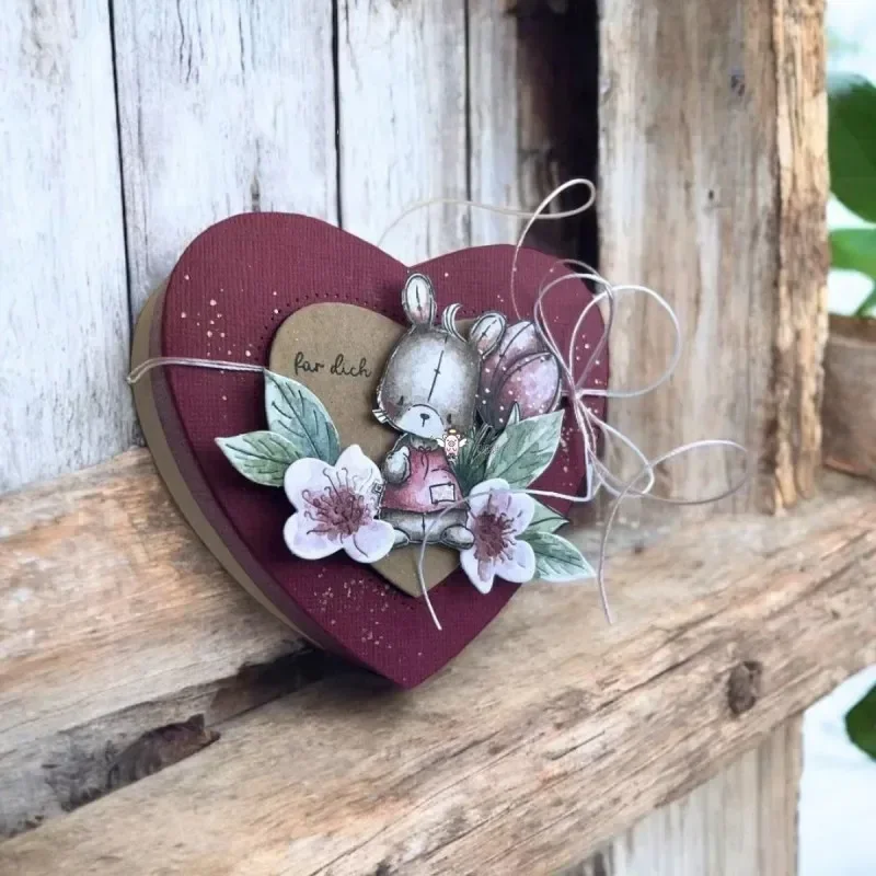 Piggy Craft metal cutting dies cut die mold Love Box Frame Scrapbook paper craft knife mold blade punch stencils dies