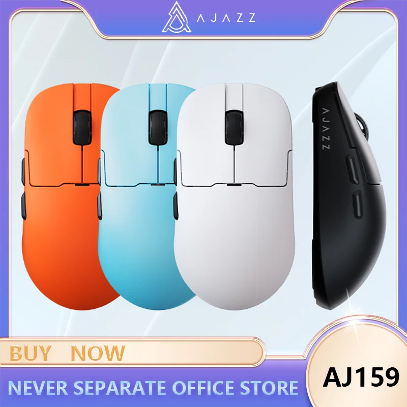 AJAZZ AJ159 APEX Three Mode Wireless Lightweight Mouse PAW3950 Sensor Charging Base 400mAh 8K FPS Gaming Mouse Pc Gamer Mac Gift