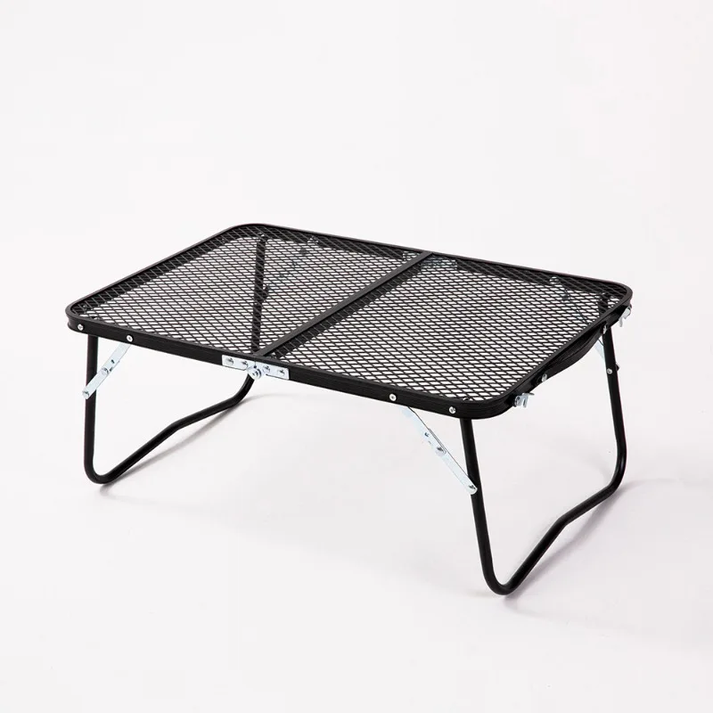 

Black Aluminum Alloy Iron Mesh Camping Table Mini Folding Table Outdoor Picnic