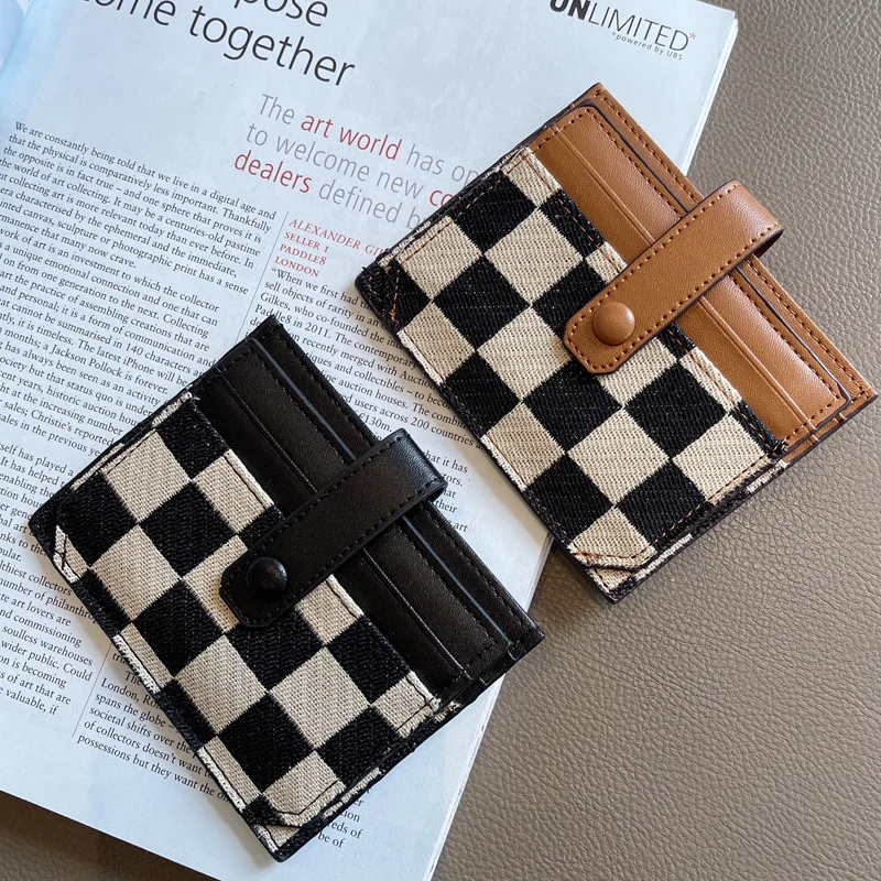 Women Short Small Wallets Fold Card Holder ID Bag Coin Purse Ladies Wallets Anti-degaussing driver's license card holder