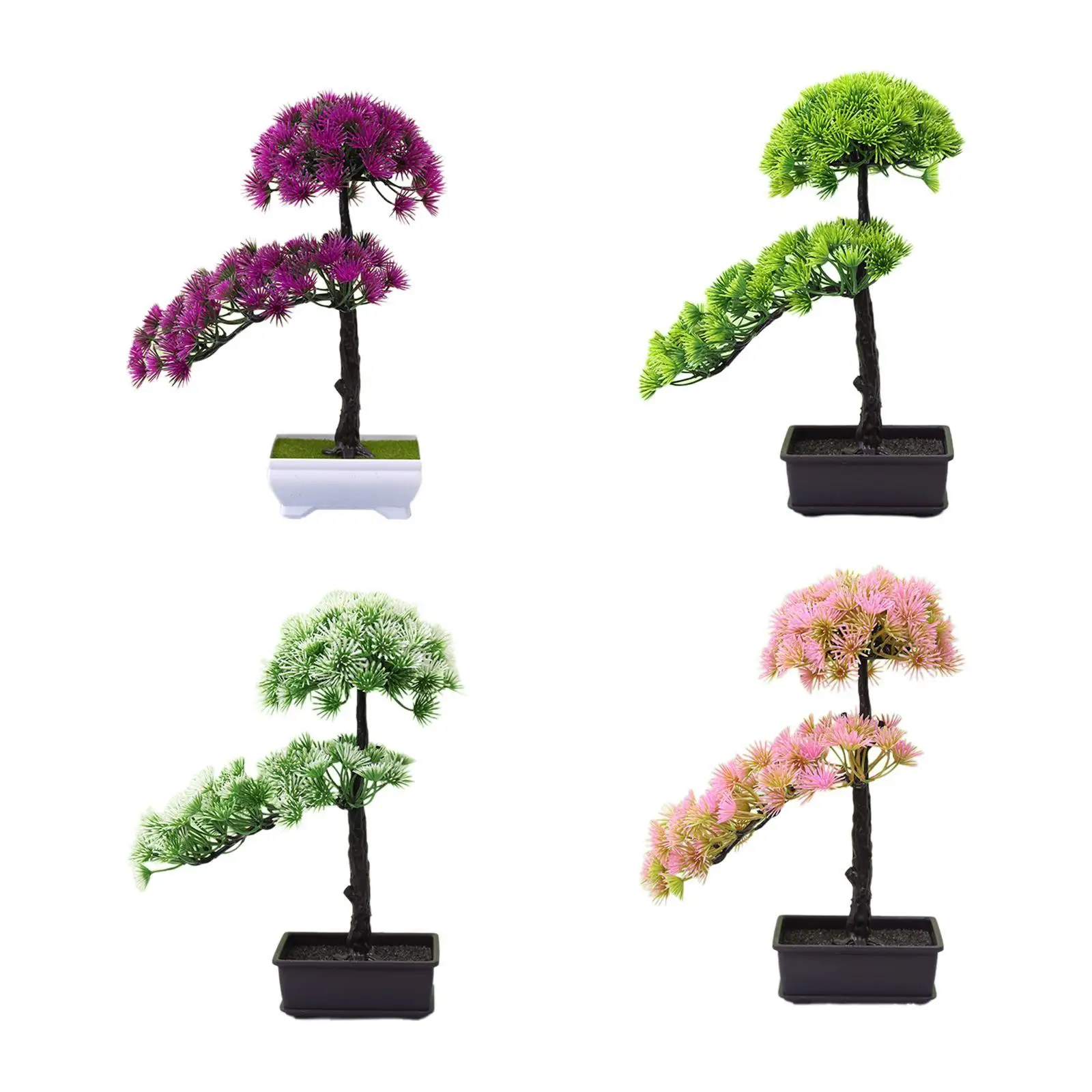 

Искусственное дерево бонсай, декоративное искусственное изделие с горшками, высота 24 см