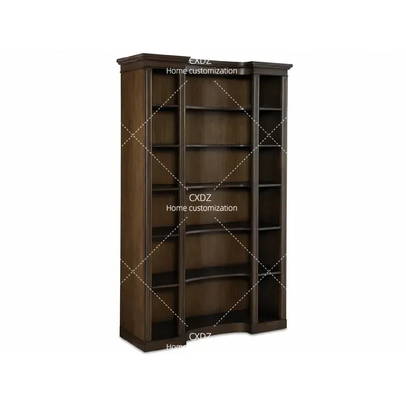 Custom Solid Wood Bookcase Classical Simple Open Display Stand Porcelain Cabinet Storage Shelf Home Furniture