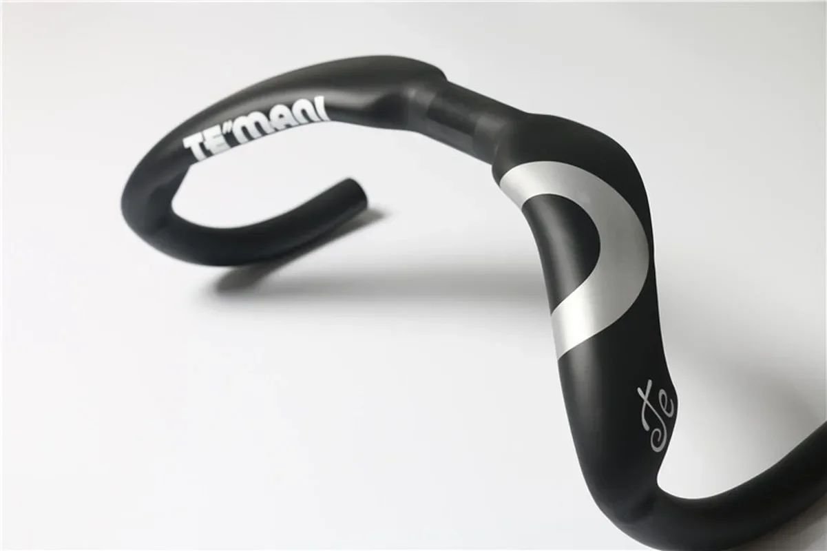 Bicycle Handlebar Full Carbon Road Bike Handlebar Cycling Track 31.8*370/385mm Bicycle Bent Bar Broken Wind