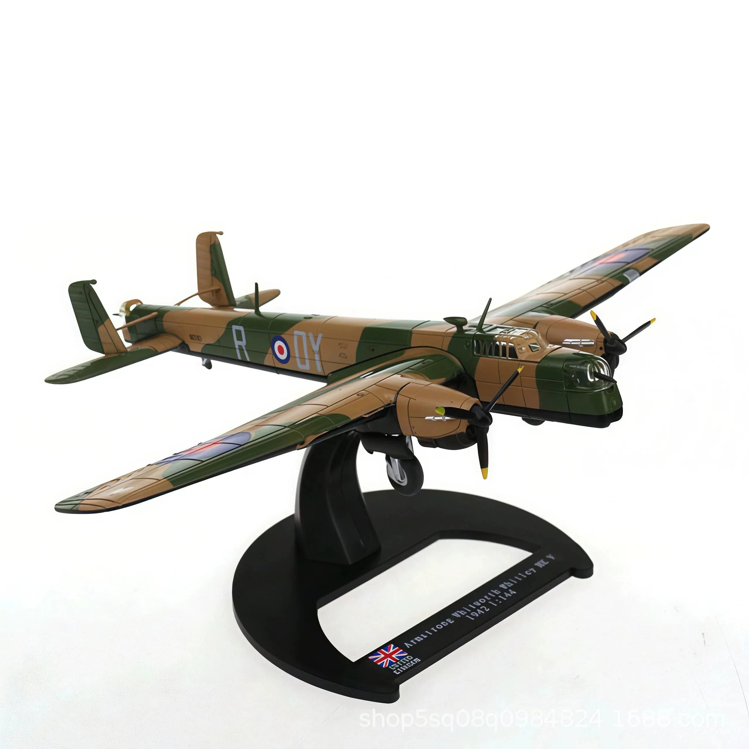 1: 144 Scale British Whitley Heavy Bomber Model Alloy Fighter Model Completed Collection Finished Souvenir Gift