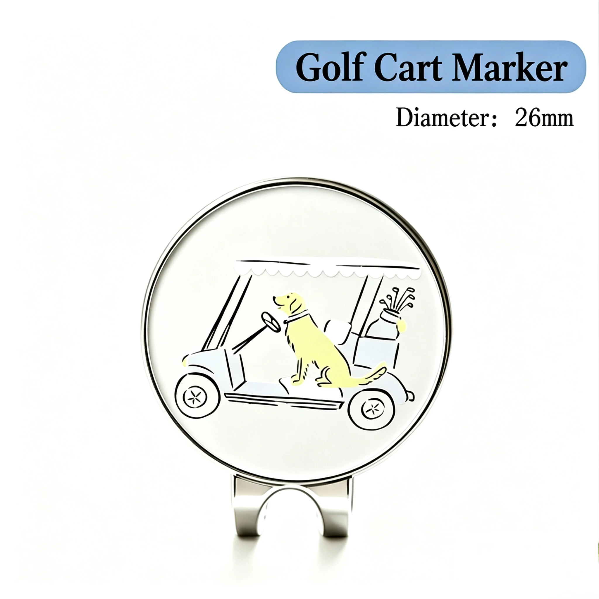 Golf Cart Marking Hat Clip Magnetic Clip  Ball Position Marking Golf Accessories Sports Equipment Shiny Ball Position Marking
