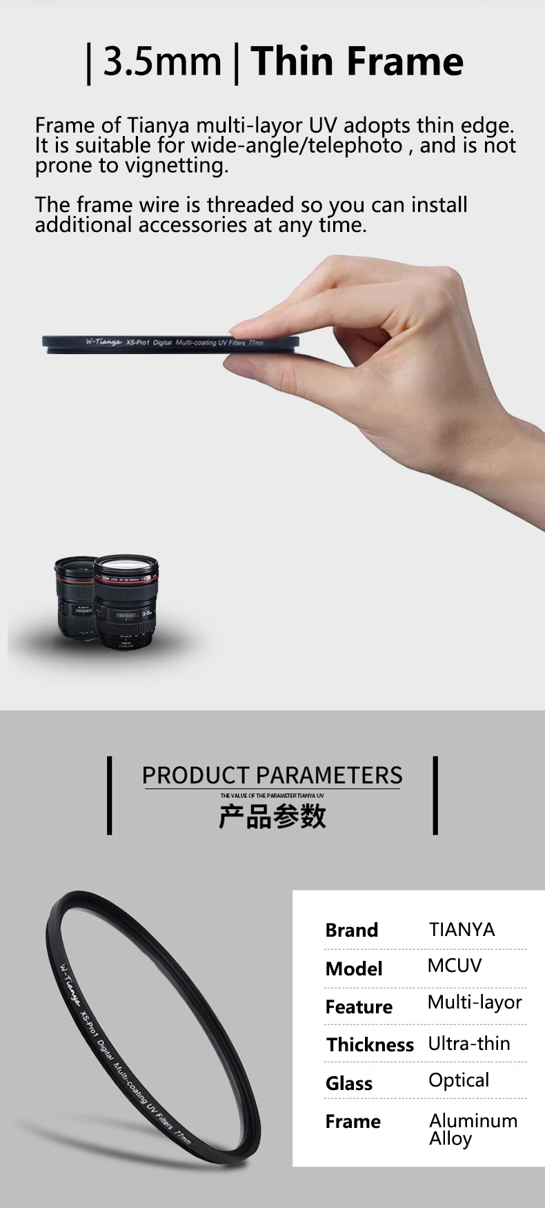 Ultra Dunne Mc Uv Filter Mcuv Multi-Coating Camerafilter Fuji Sony Nikon Canon 37 39 40.5 43 46Mm 49Mm 52Mm 58Mm 62Mm 67Mm 77 82