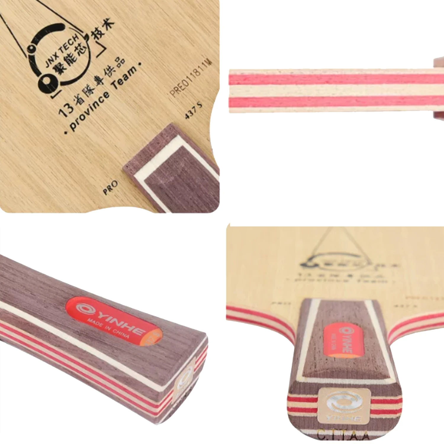 Pro Combo Schläger YINHE Purple Dragon 437S 437 S Tischtennisschläger mit Yinhe Moon und Mercury II MERCURY 2 Tischtennisbelag – Detail 6