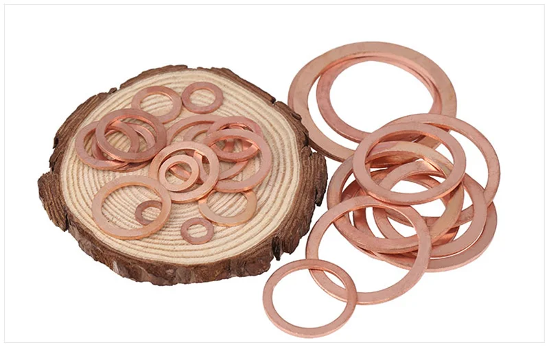 Kupfer Washer für Ölwanne Stecker M5 M6 M8 M10 M12 M14 M16 M18 M20 M22 M24 M27 M30-M60 Abdichtung solide Washer Flache Dichtung Dichtung Ring – Detail 9