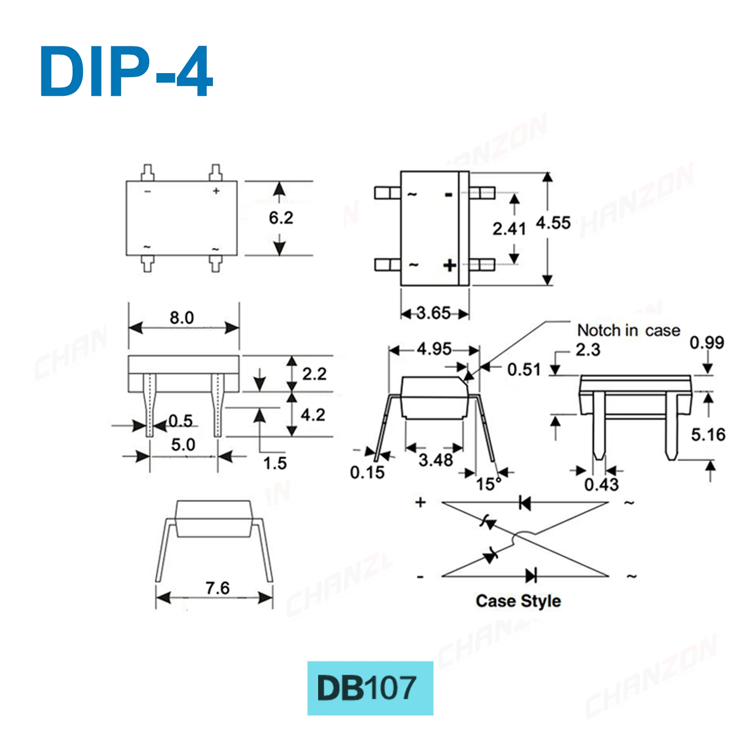 Diode Bridge Rectifier DB107 KBPC610 KBPC1010 KBPC1510 KBPC2504 KBPC2510 KBPC3510 KBPC5006 KBPC5010 1A 6A 10A 15A 25A 35A 50A