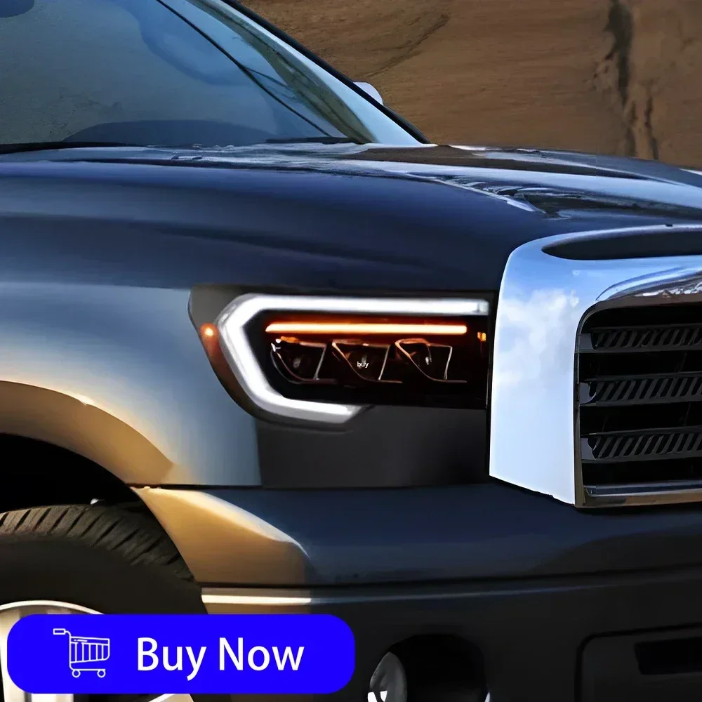 

Для Toyota Tundra Sequoia 2007-2013 авто фары в сборе, обновленный светодиодный динамический 3-объектив проектора, автомобильные передние фонари, аксессуары